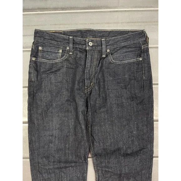Levis 514 Straight Leg Jeans Mens 33x30 Blue Dark Wash Denim 100% Cotton - Picture 2 of 16